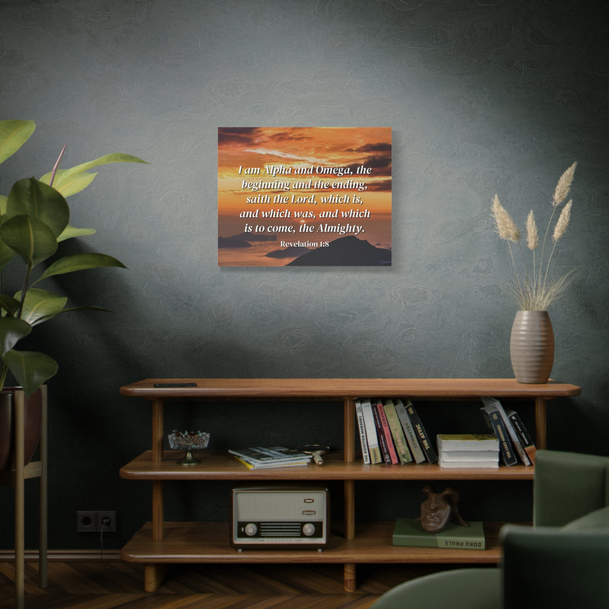 Scripture Canvas The Almighty Revelation 1:8 Christian Wall Art Bible Verse Print Ready to Hang