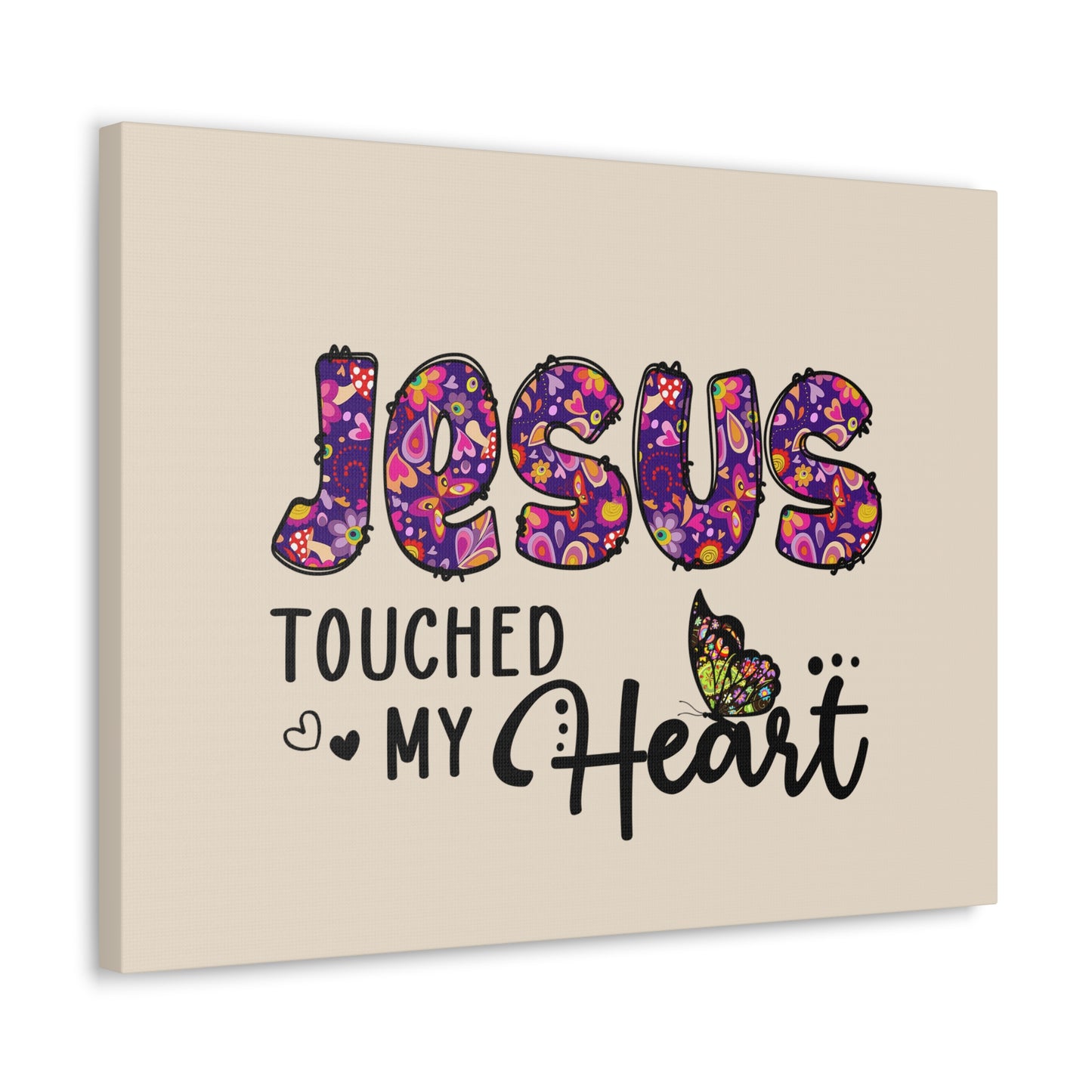 Touched My Heart Floral Isaiah 6:7 Bible Verse Canvas Christian Wall Art Ready to Hang