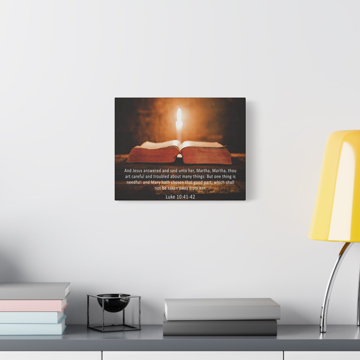 Scripture Walls  Luke 10:41-42 Christian Wall Art Print Ready to Hang Unframed