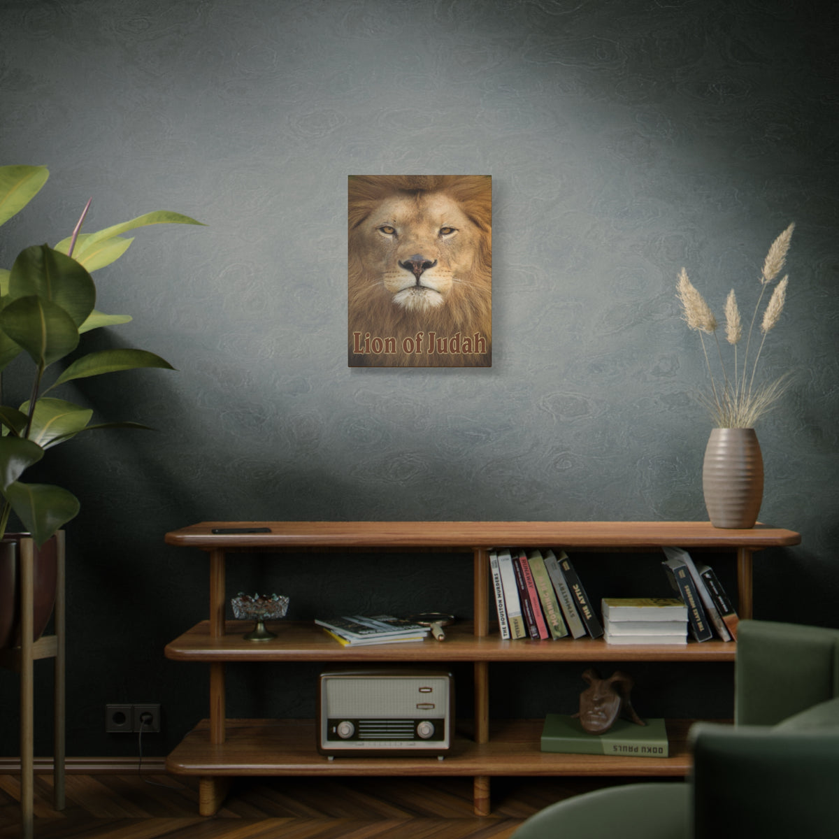 Scripture Canvas Lion of Judah Christian Wall Art Bible Verse Print Ready to Hang