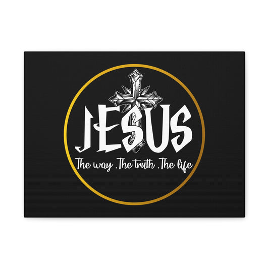 The Way, The Truth, The Life John 14:6 Black Christian Wall Art Bible Verse Print Ready to Hang