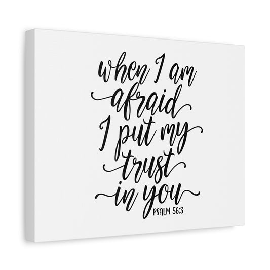 Scripture Canvas I Put My Trust In You Psalm 56:3 Christian Wall Art Bible Verse Print Ready to Hang