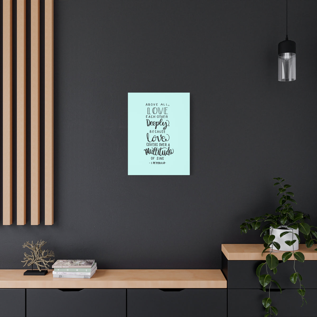 Scripture Walls Above All Love 1 Peter 4:8 Bible Verse Canvas Christian Wall Art Ready To Hang
