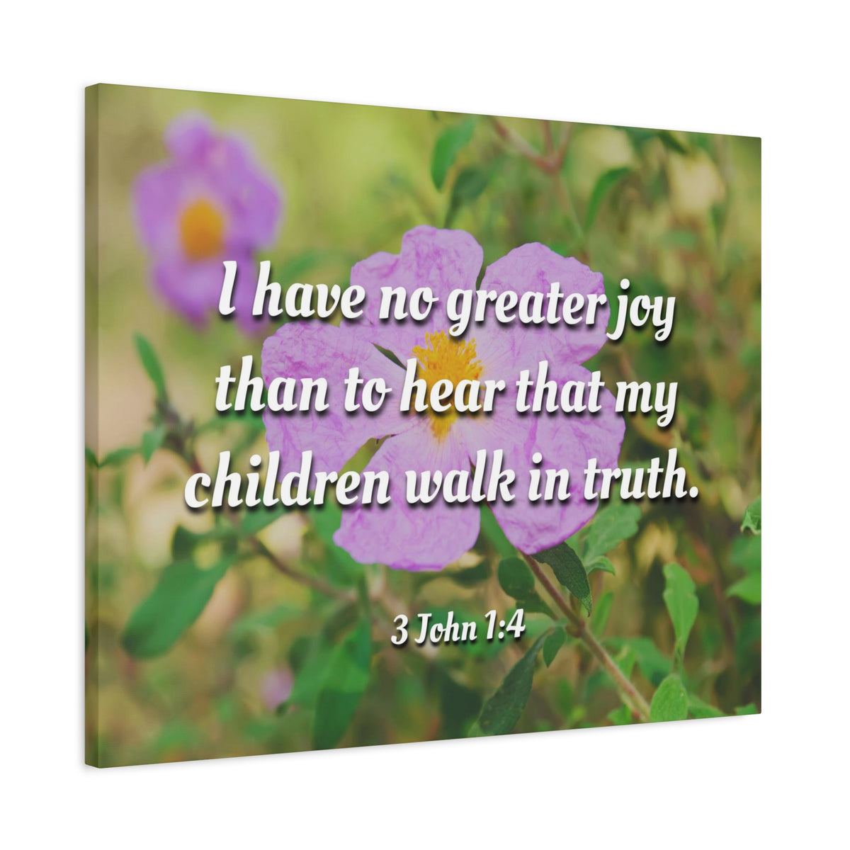 Scripture Canvas Children Walk In Truth 3 John 1:4 Christian Wall Art Bible Verse Print Ready to Hang