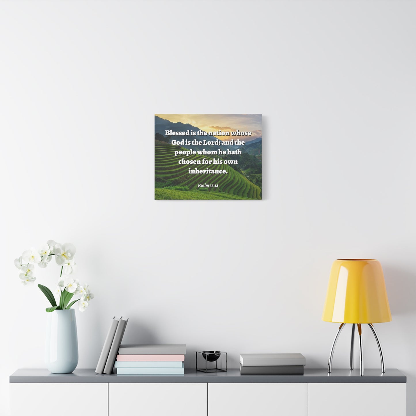 Scripture Walls Blessed Is The Nation Psalm 33:12 Bible Verse Canvas Christian Wall Art Ready to Hang