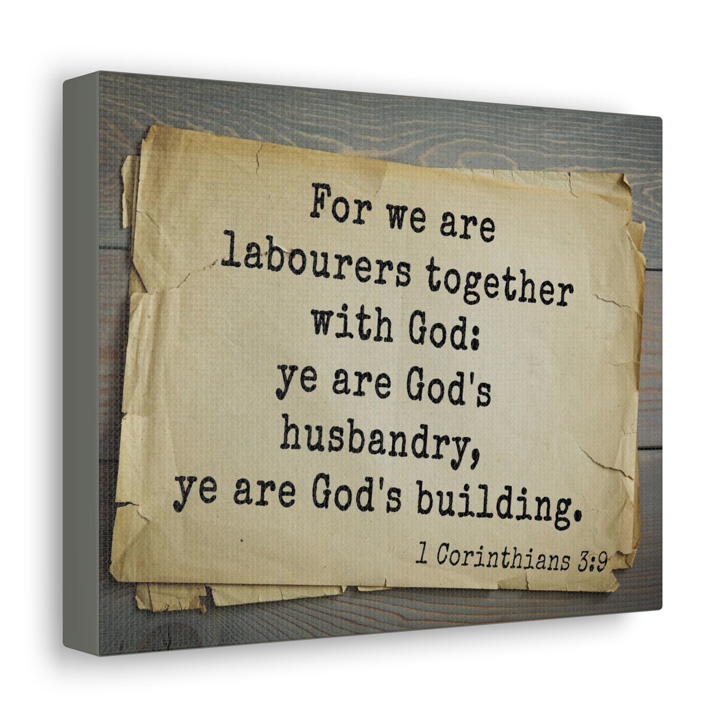 Together With God 1 Corinthians 3:9 Bible Verse Canvas Christian Wall Art Bible Verse Print Ready To Hang