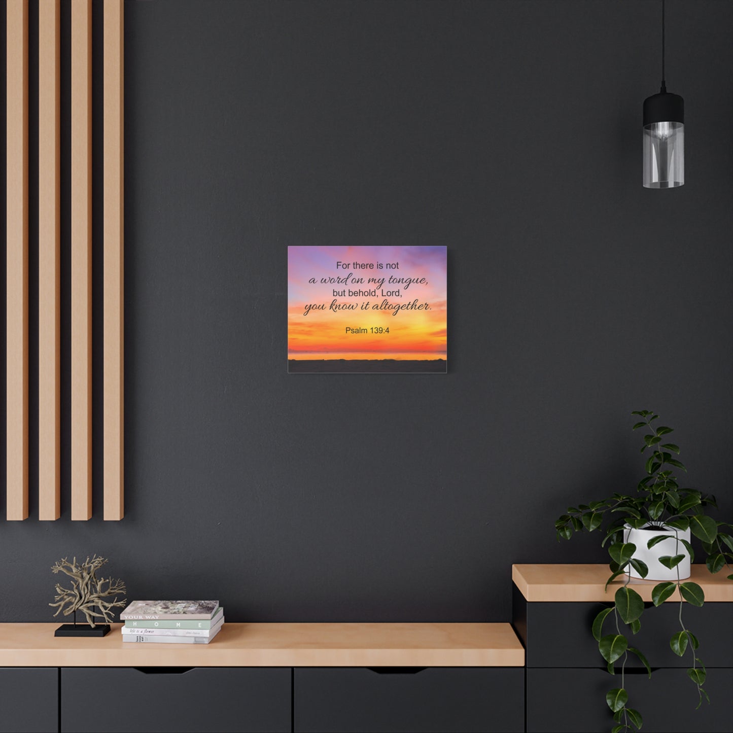Scripture Canvas You Know It All Together Psalm 139:4 Christian Wall Art Bible Verse Print Ready to Hang