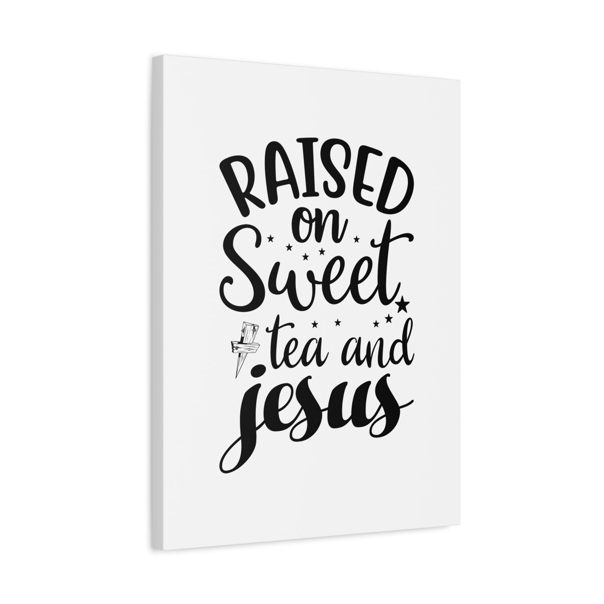 Scripture Canvas Sweet Tea And Jesus Romans 8:11 Christian Wall Art Bible Verse Print Ready to Hang