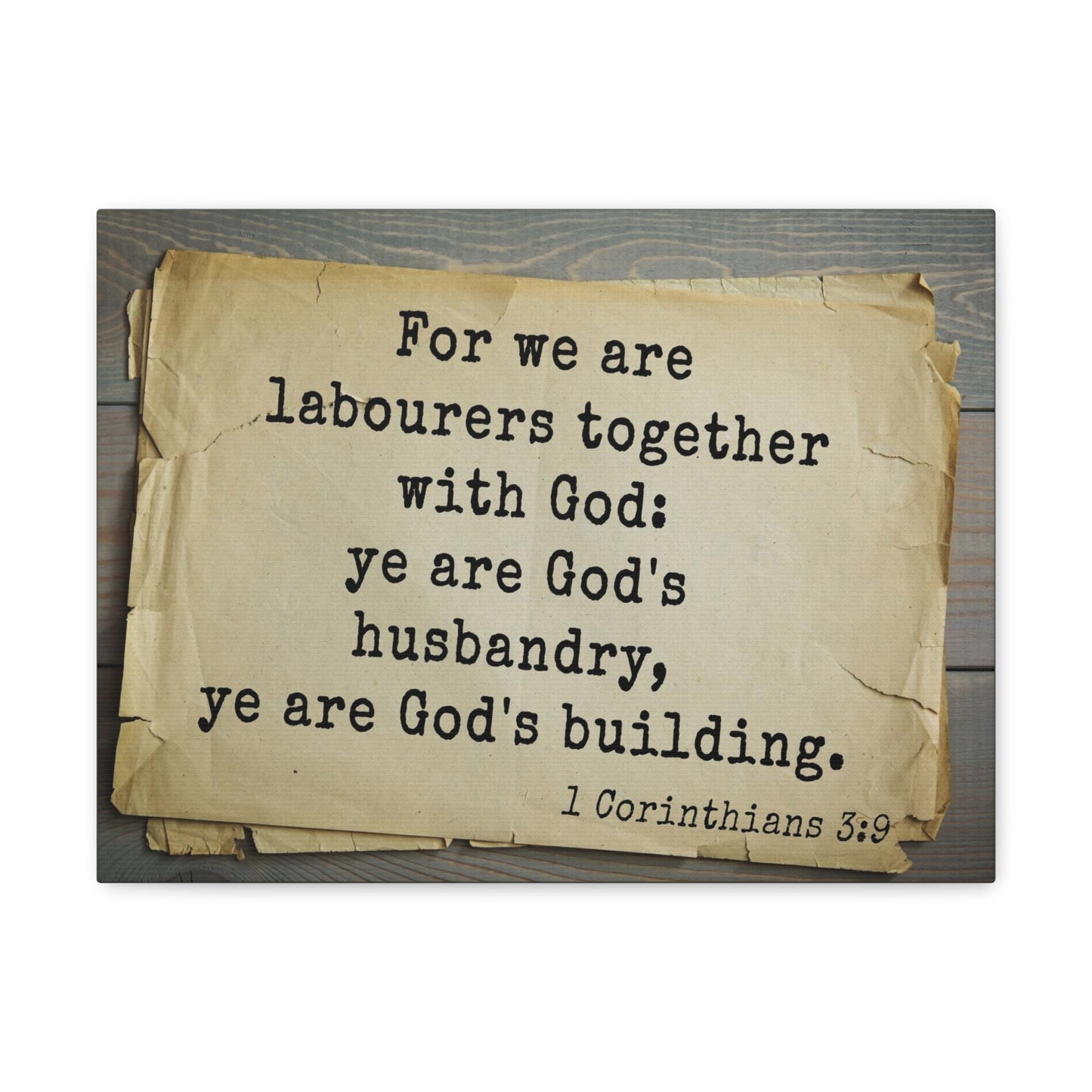 Together With God 1 Corinthians 3:9 Bible Verse Canvas Christian Wall Art Bible Verse Print Ready To Hang
