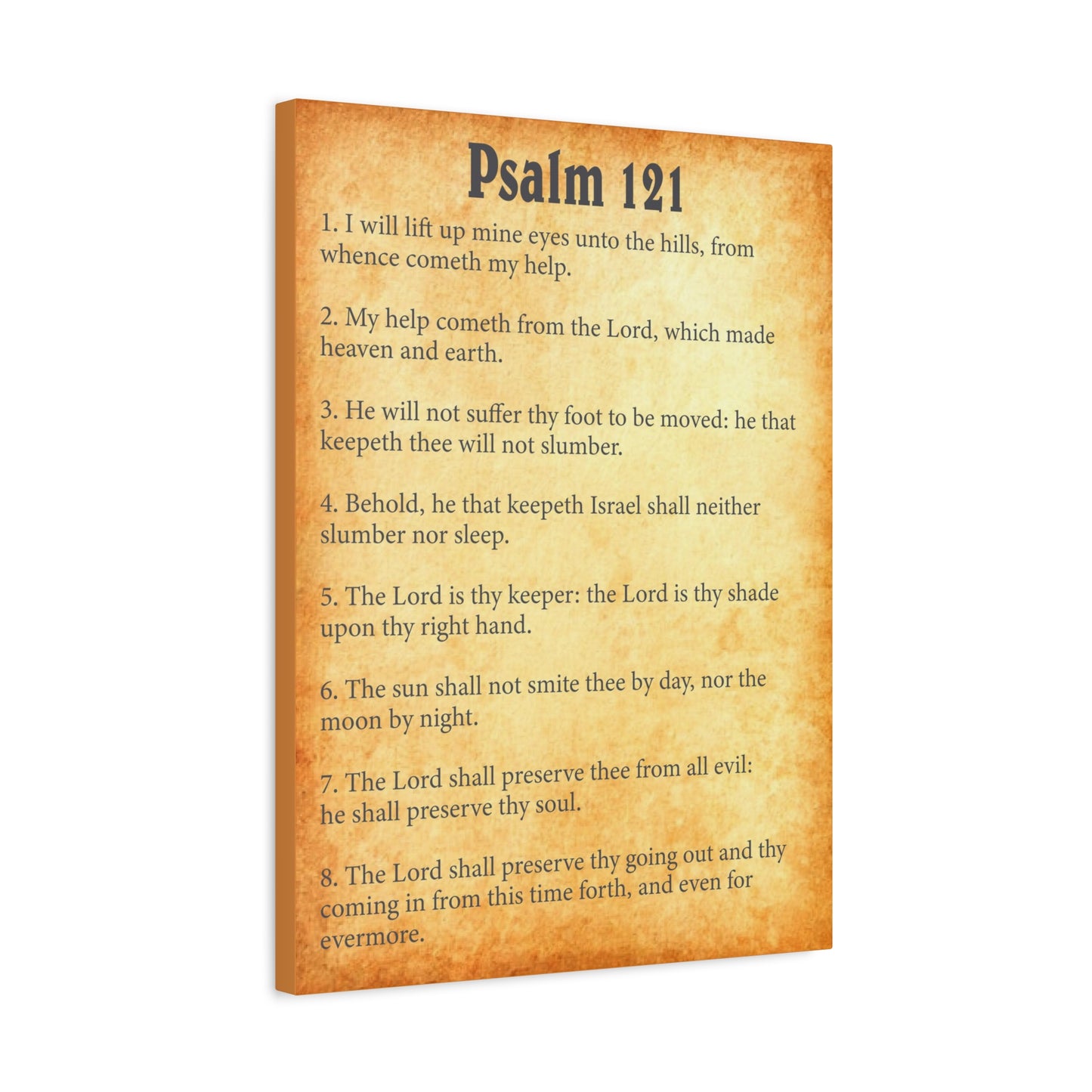 Scripture Walls Psalm 121 Gold Bible Chapter Canvas Christian Wall Art Ready to Hang