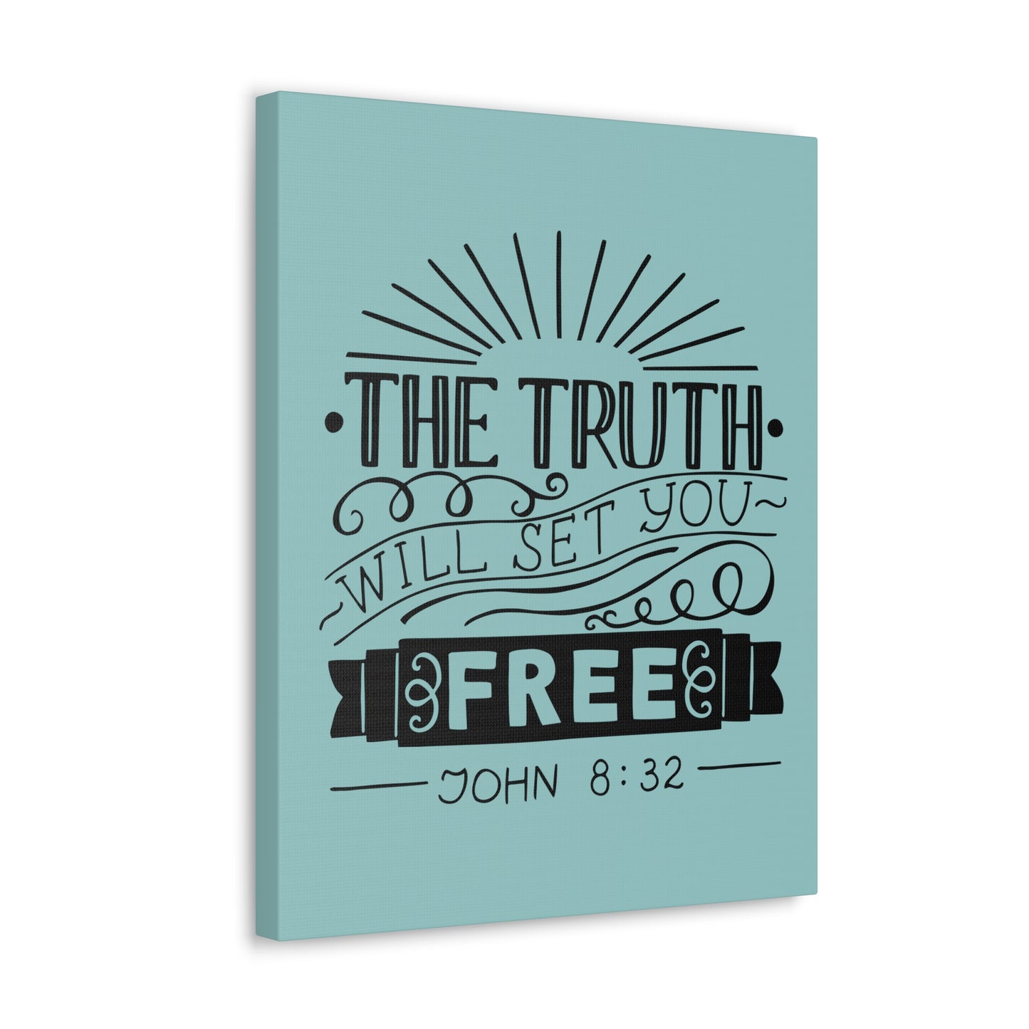 The Truth Will Set You Free John 8:32 Christian Wall Art Bible Verse Print Ready To Hang