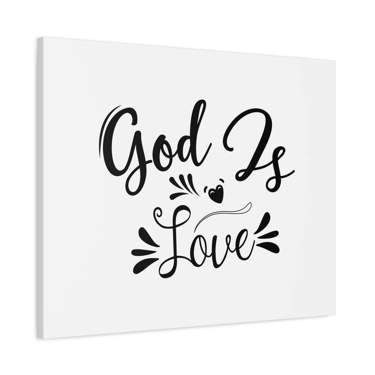 Scripture Canvas God Is Love 1 John 4:8 Beating Heart Christian Wall Art Bible Verse Print Ready to Hang
