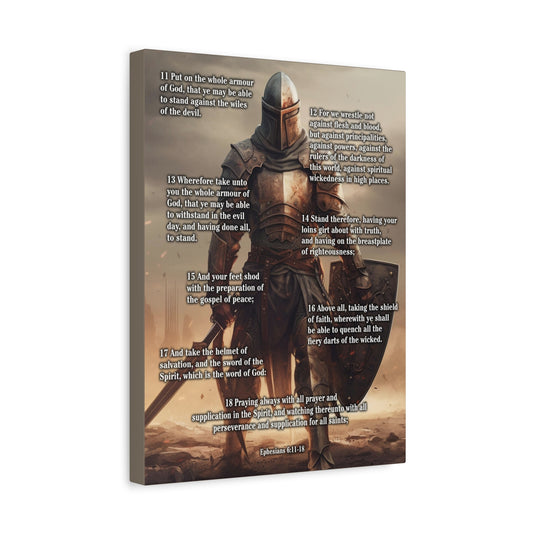 Scripture Walls Armour of God Ephesians 6:11-18 Standing Warrior Christian Wall Art Print Ready to Hang Unframed