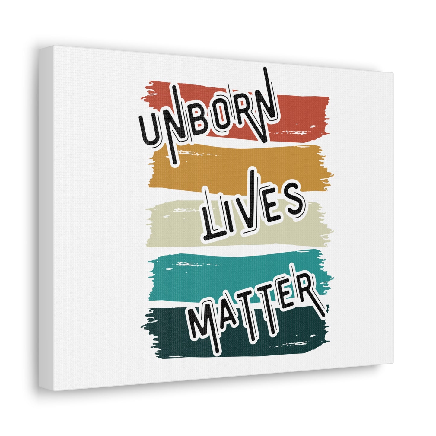 Unborn Lives Matter Psalm 127:3 Rainbow Bible Verse Canvas Christian Wall Art Ready to Hang