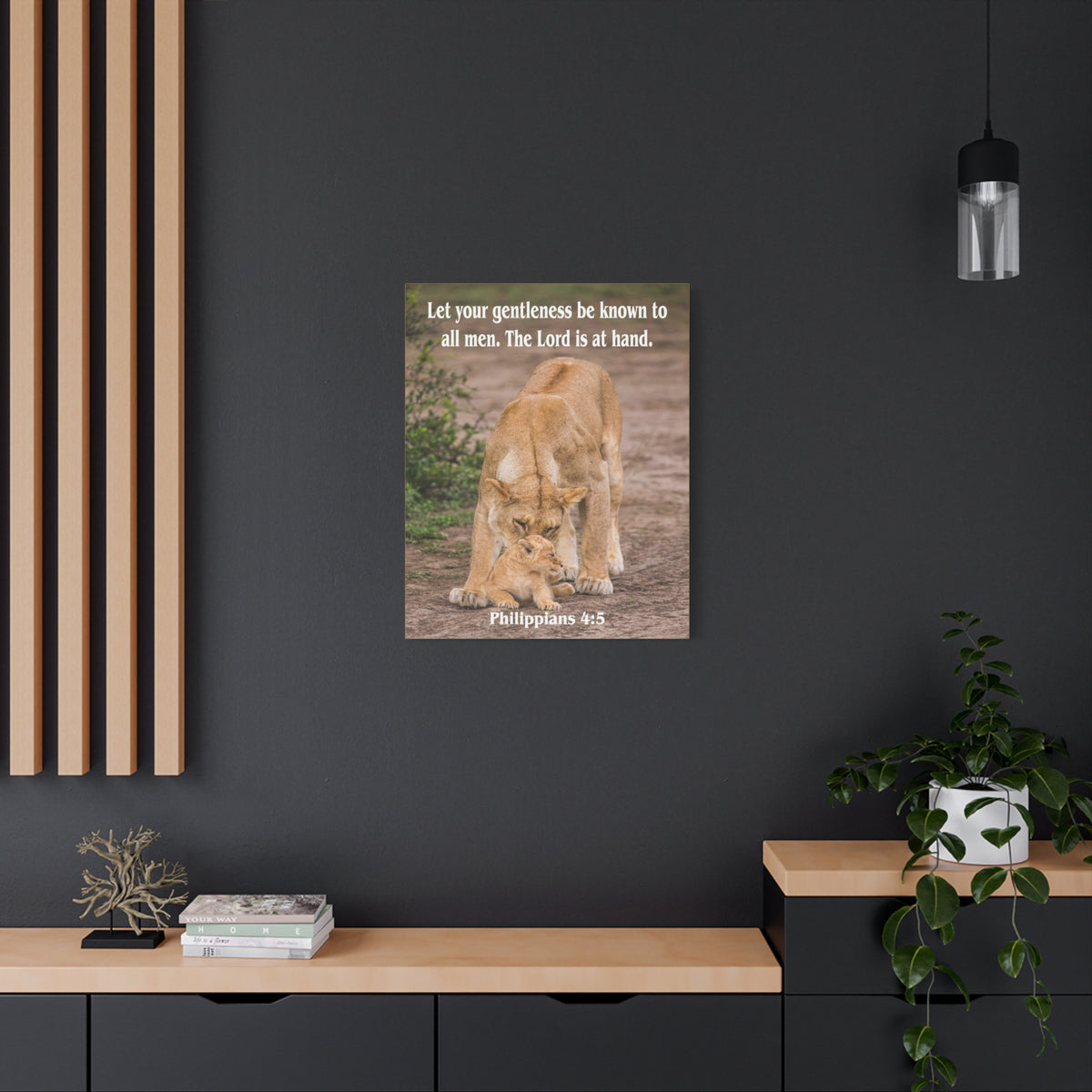 Scripture Canvas The Lord is at Hand Philippians 4:5 Christian Wall Art Bible Verse Print Ready to Hang