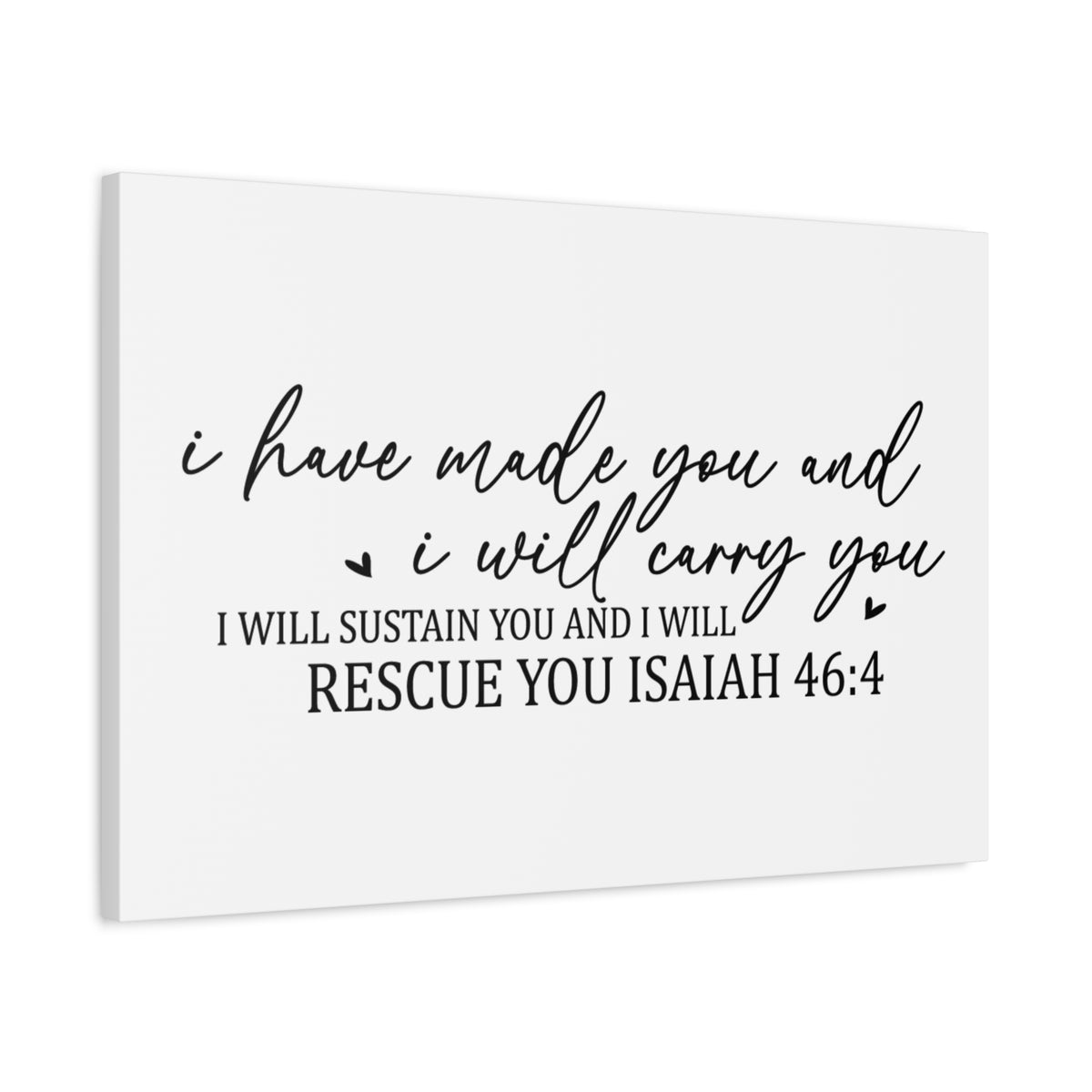 Scripture Canvas I Will Sustain You Isaiah 46:4 Christian Wall Art Bible Verse Print Ready to Hang