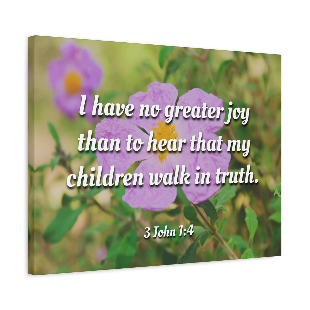 Scripture Canvas Children Walk In Truth 3 John 1:4 Christian Wall Art Bible Verse Print Ready to Hang