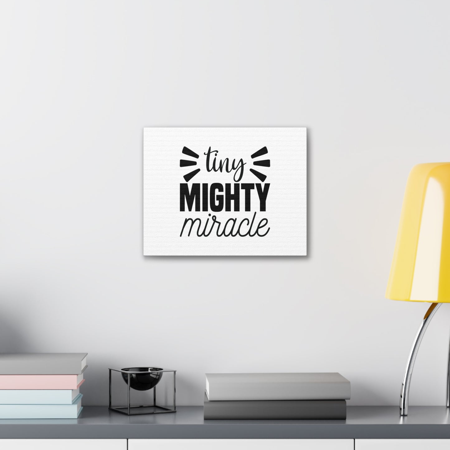 Tiny Mighty Miracle Luke 18:27 Christian Wall Art Bible Verse Print Ready to Hang