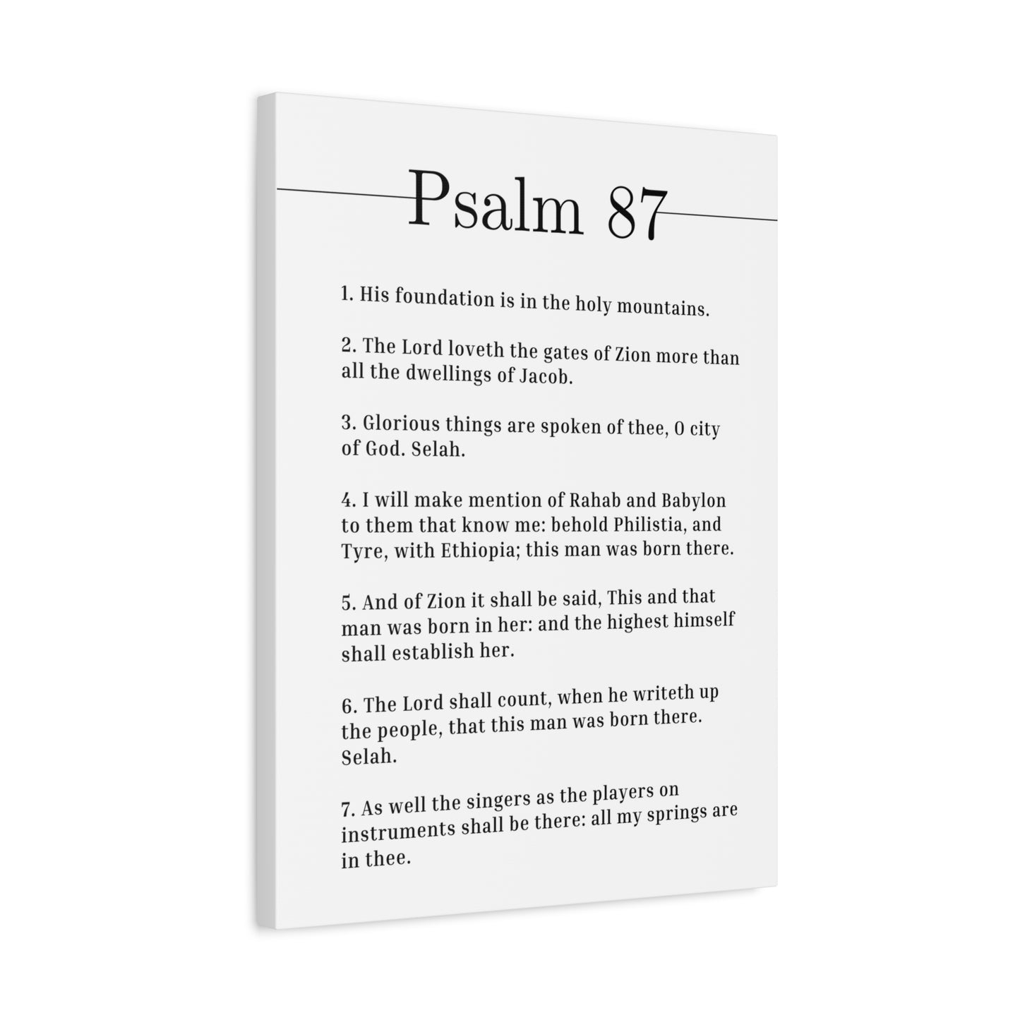Scripture Canvas City Of God Psalm 87 Christian Wall Art Bible Verse Print Ready to Hang