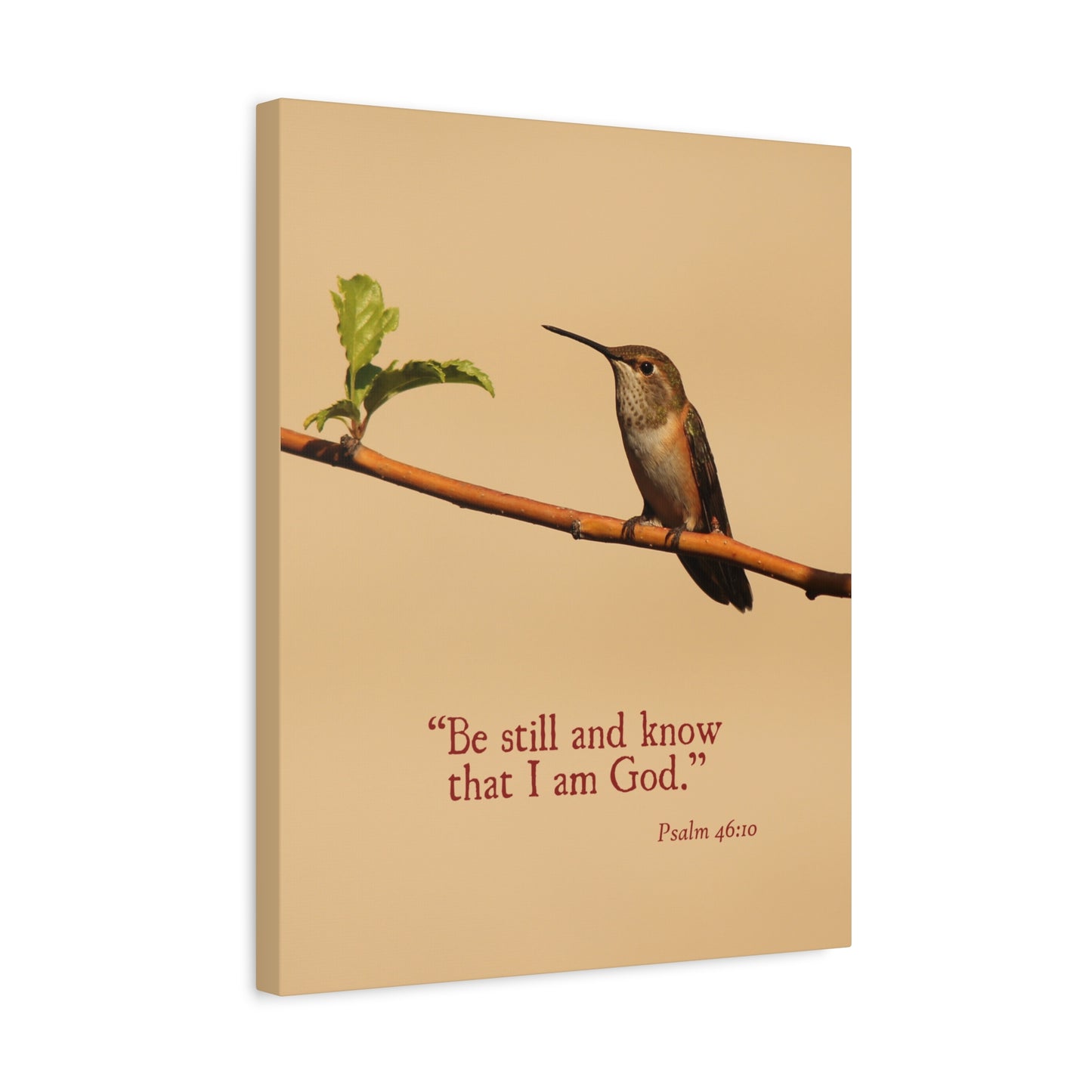 Scripture Canvas Know That I Am God Psalm 46:10 Christian Wall Art Bible Verse Print Ready to Hang