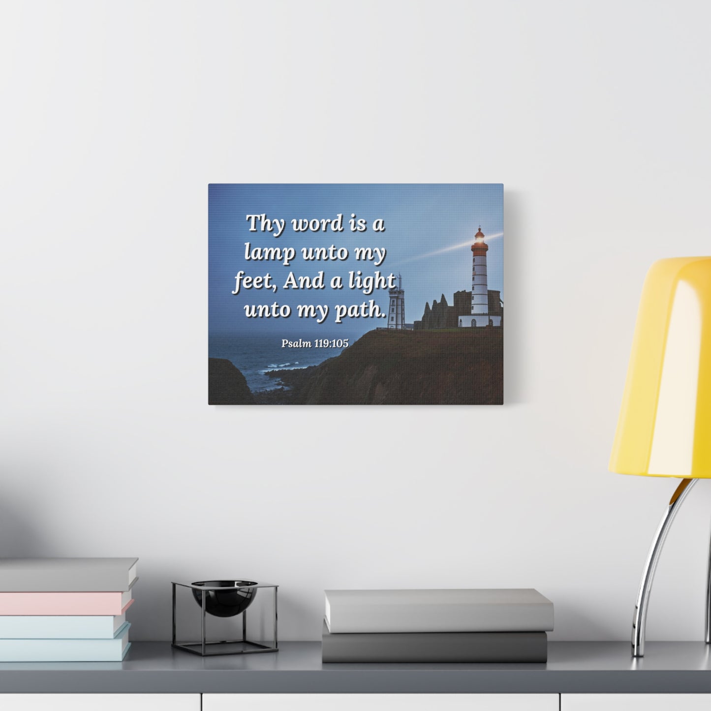 Scripture Walls A Lamp Unto My Feet Psalm 119:105 Bible Verse Canvas Christian Wall Art Ready to Hang