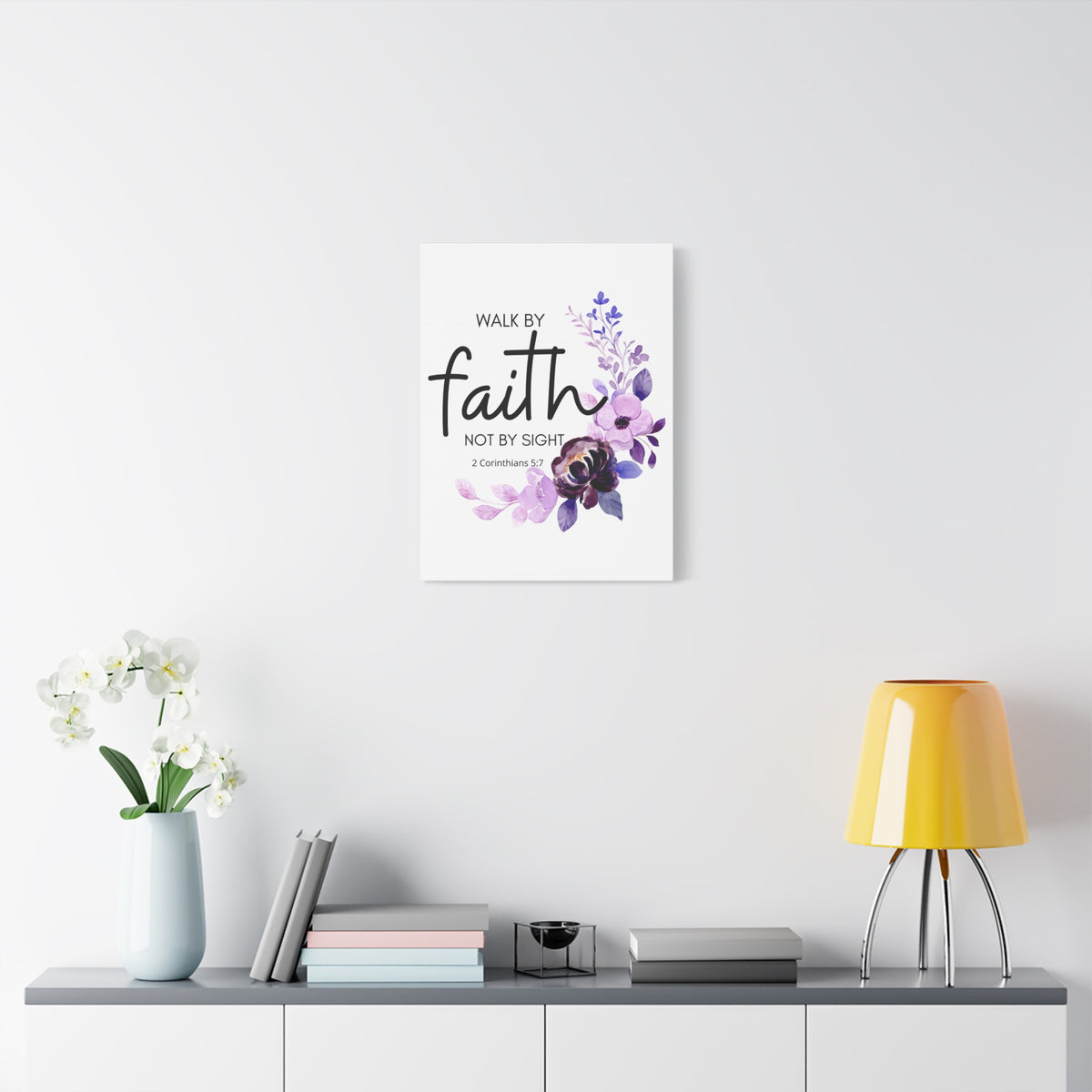 Scripture Walls Walk by Faith 2 Corinthians 5:7 Bible Verse Canvas Christian Wall Art Ready to Hang Unframed