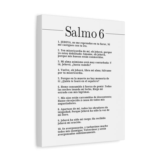 Salmo 6 Impresión De Arte Cristiano en la Pared Lista Para Colgar