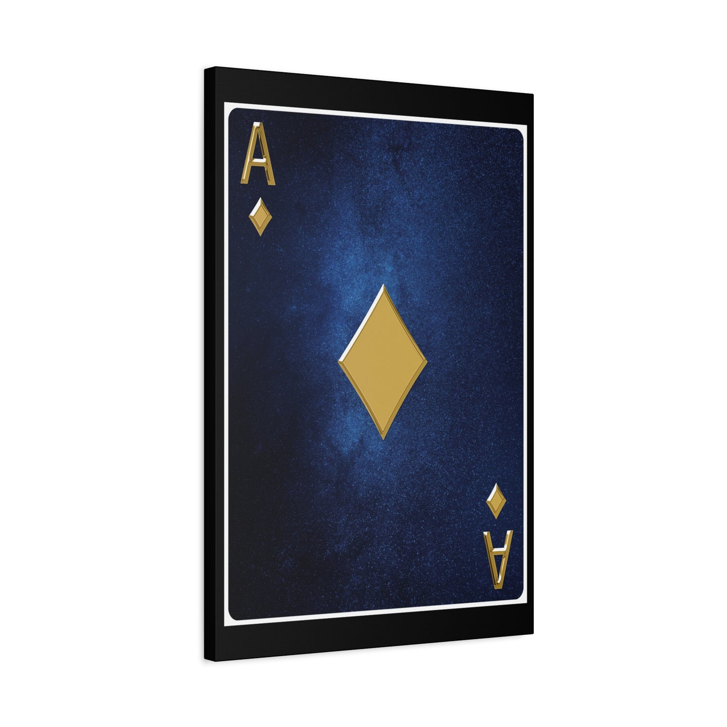 Ace Of Diamonds Space Background Playing Card Canvas Wall Art for Home Decor Ready-to-Hang