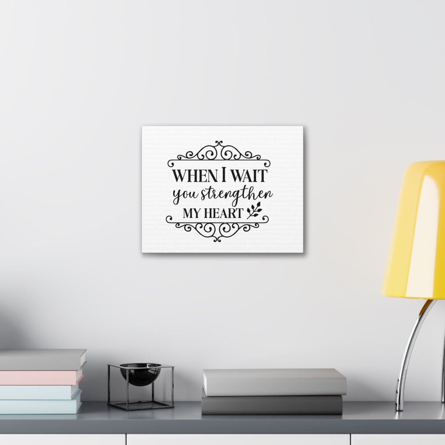 When I Wait Psalm 27:14 Christian Wall Art Print Ready to Hang