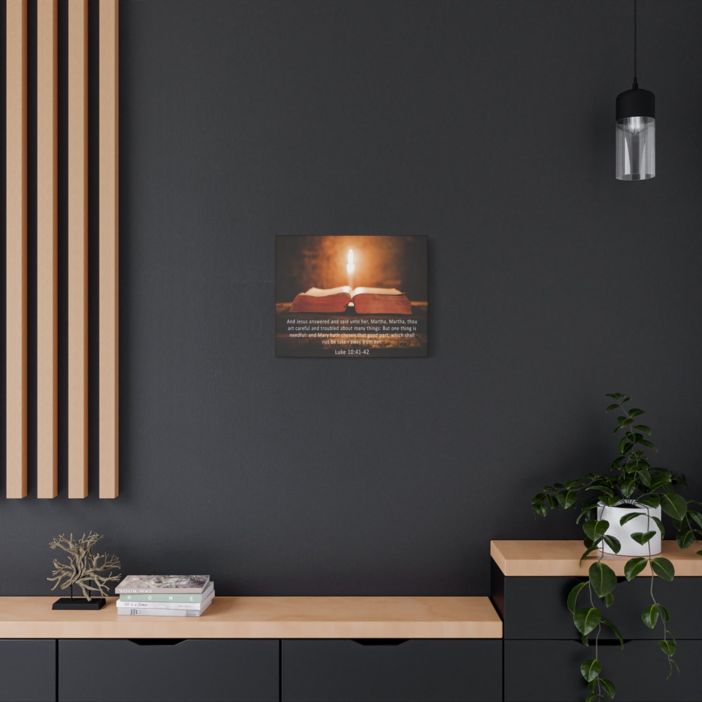 Scripture Walls  Luke 10:41-42 Christian Wall Art Print Ready to Hang Unframed
