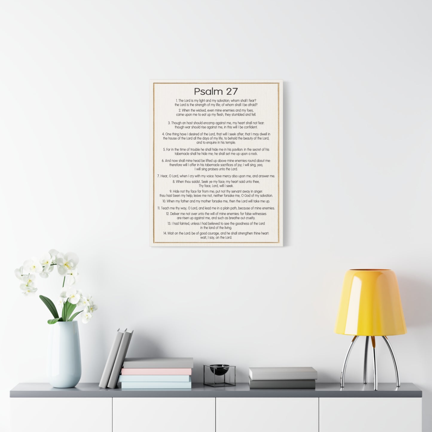 Scripture Walls Fearless Trust in God Psalm 27:1 Christian Wall Art Bible Verse Print Ready to Hang