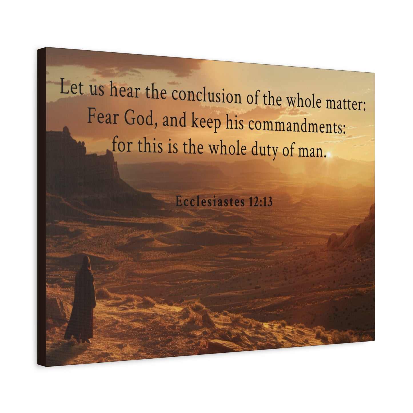 Scripture Walls Ecclesiastes 12:13 Bible Verse Canvas Christian Wall Art Ready to Hang Unframed