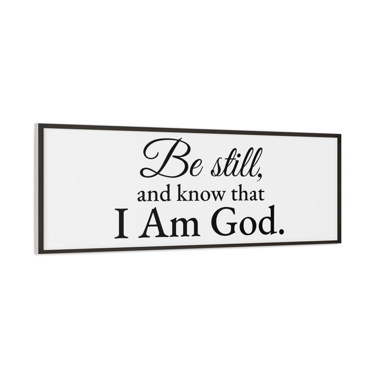 Scripture Walls Be Still Psalm 46:10 White Bible Verse Canvas Christian Wall Art Ready to Hang Unframed