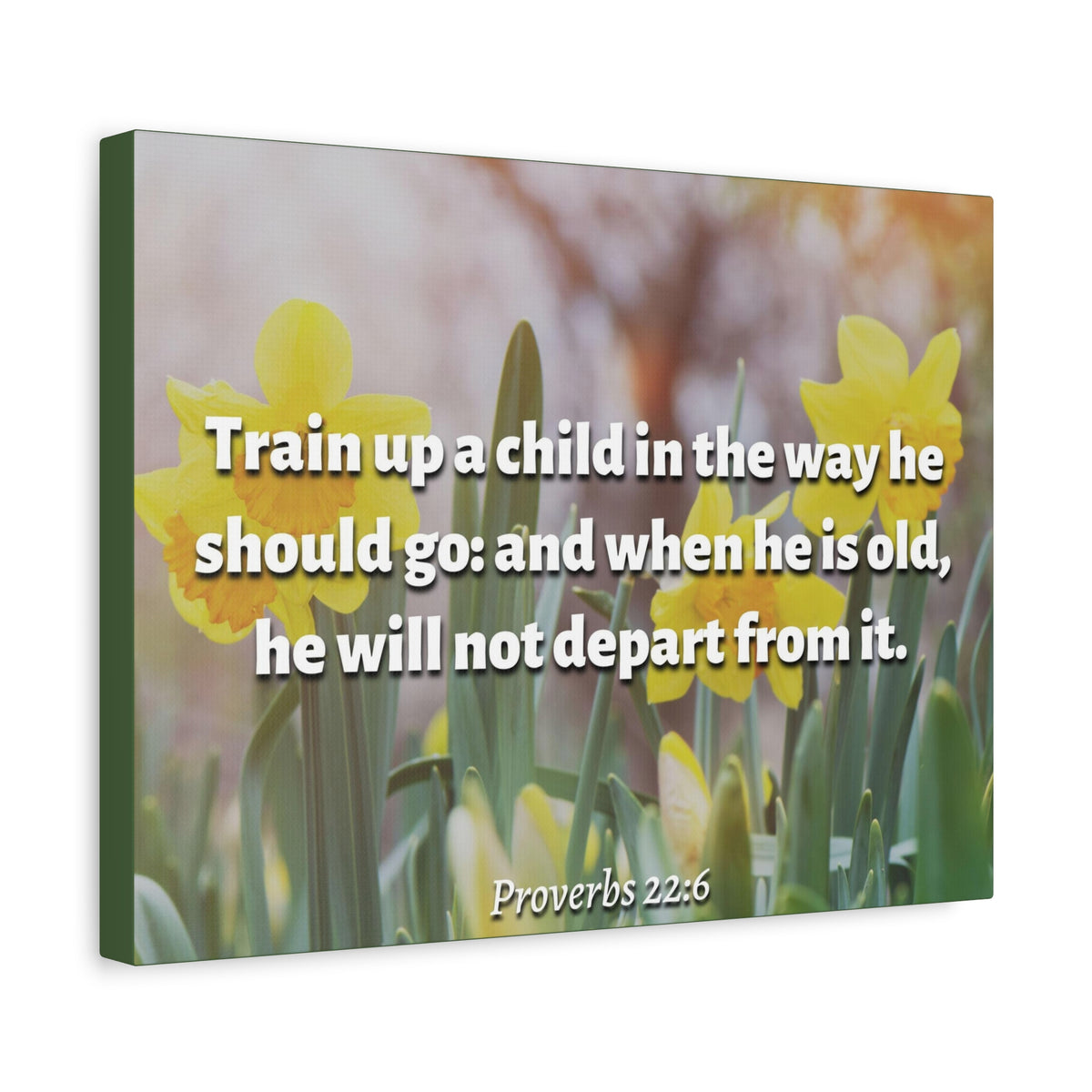 Scripture Canvas The Way He Should Go Proverbs 2:26 Christian Wall Art Bible Verse Print Ready to Hang
