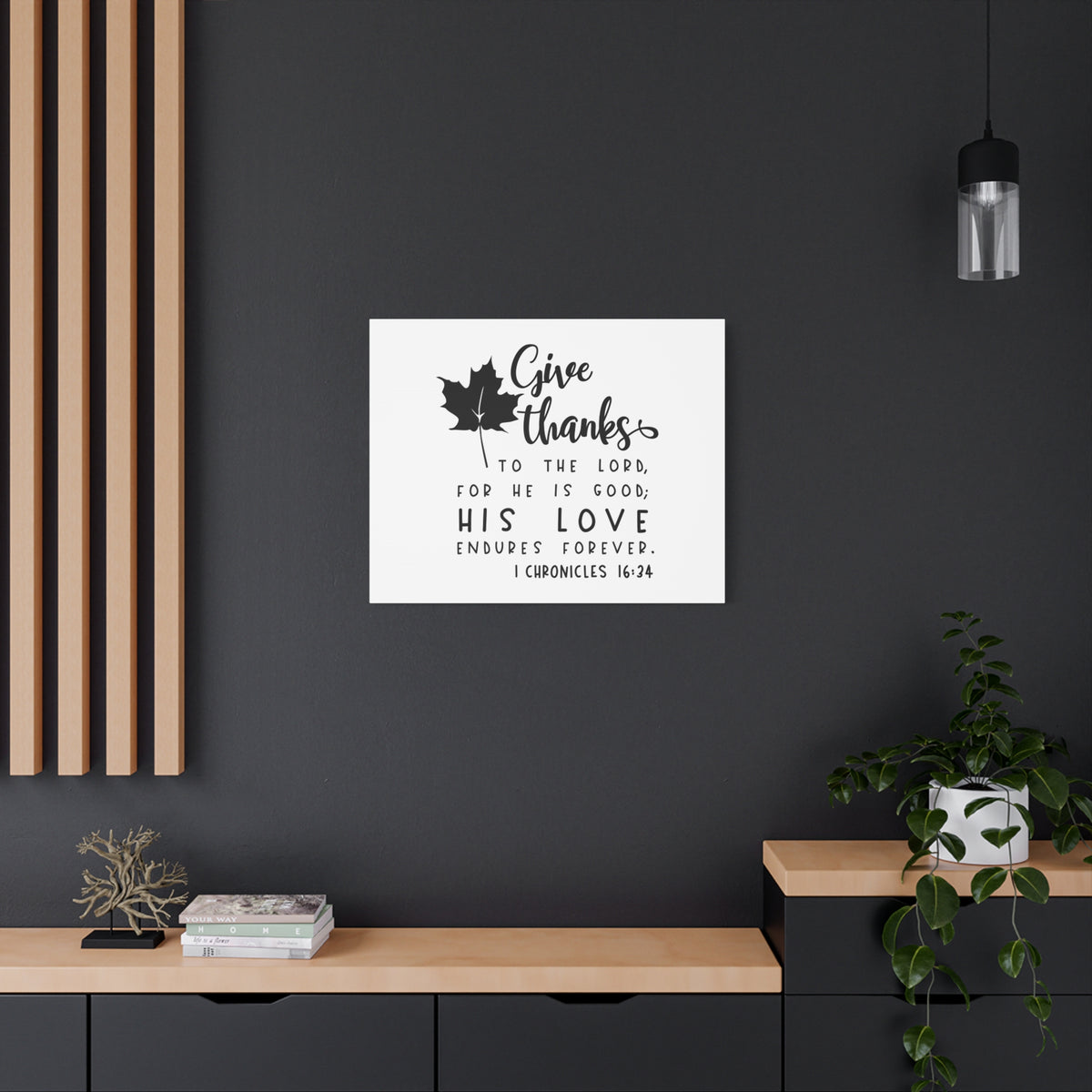 Scripture Canvas His Love 1 Chronicles 16:24 Christian Wall Art Bible Verse Print Ready to Hang
