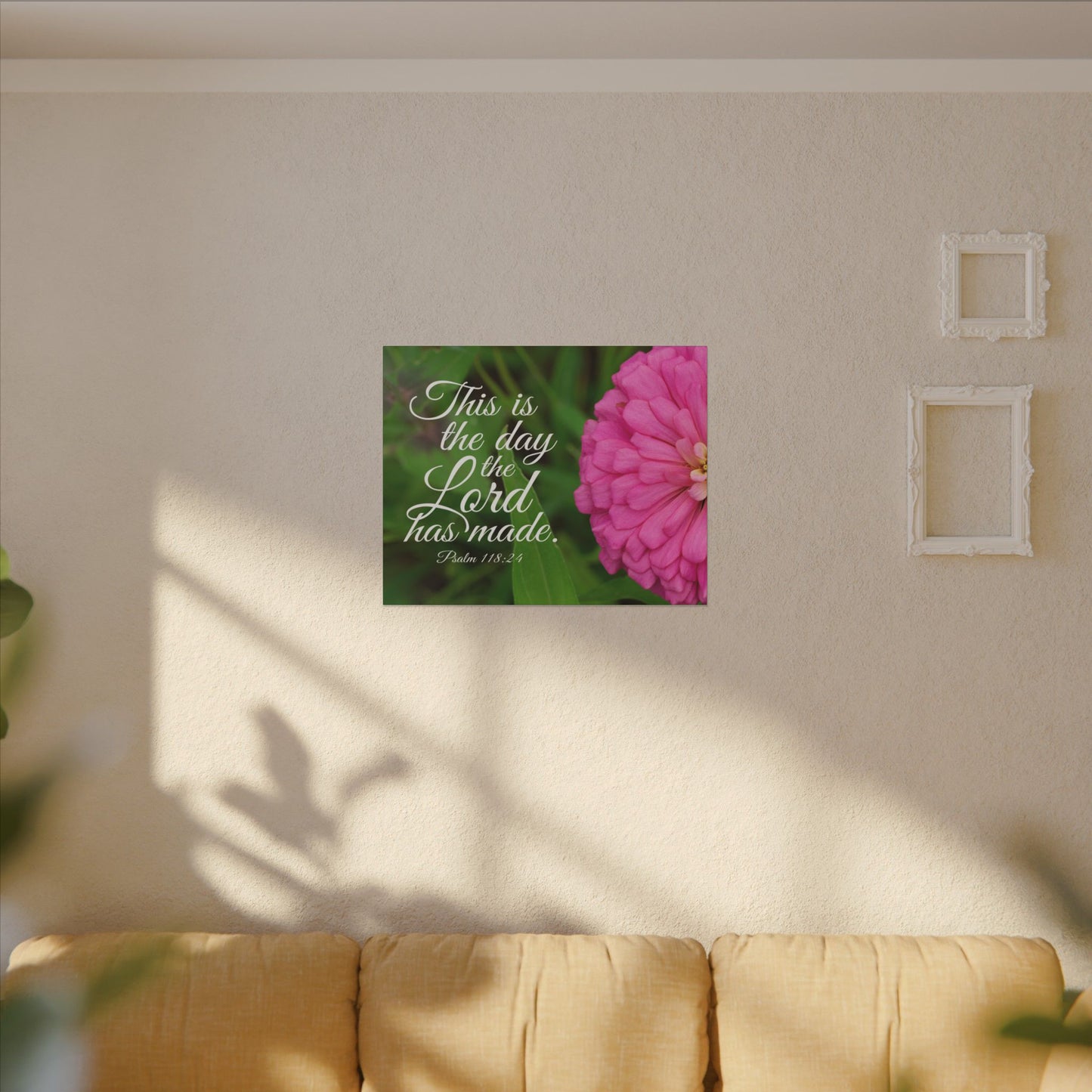Scripture Canvas The Lord Has Made Psalm 118:24 Christian Wall Art Bible Verse Print Ready to Hang