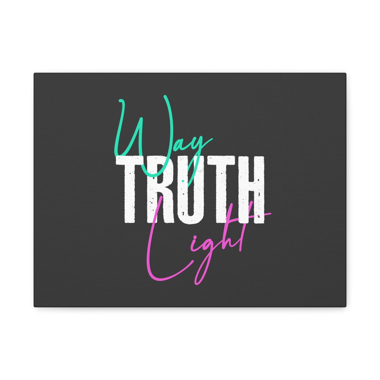 Way, Truth, Light Psalm 119:105 Dark Gray Bible Canvas Christian Wall Art Ready to Hang