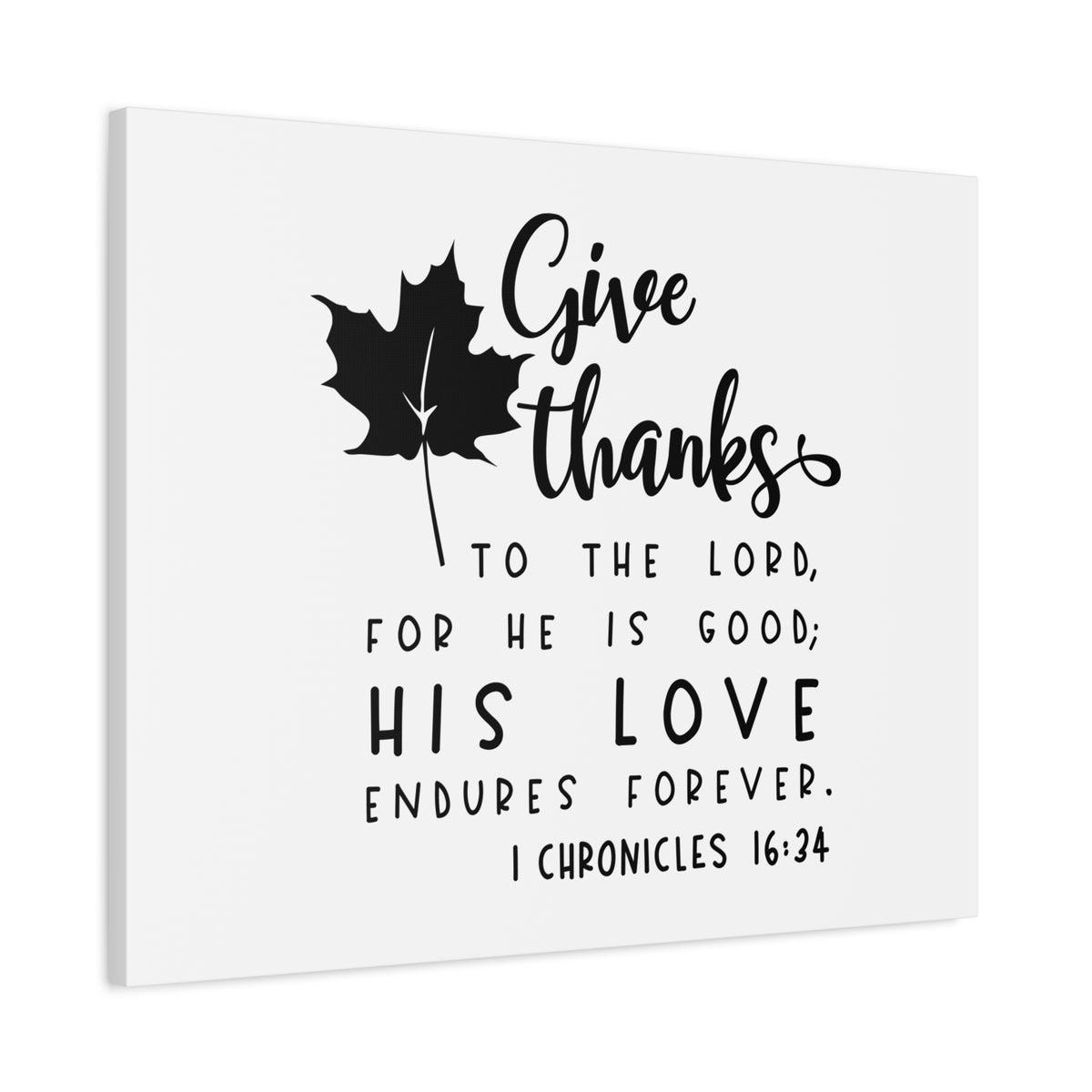 Scripture Canvas His Love 1 Chronicles 16:24 Christian Wall Art Bible Verse Print Ready to Hang