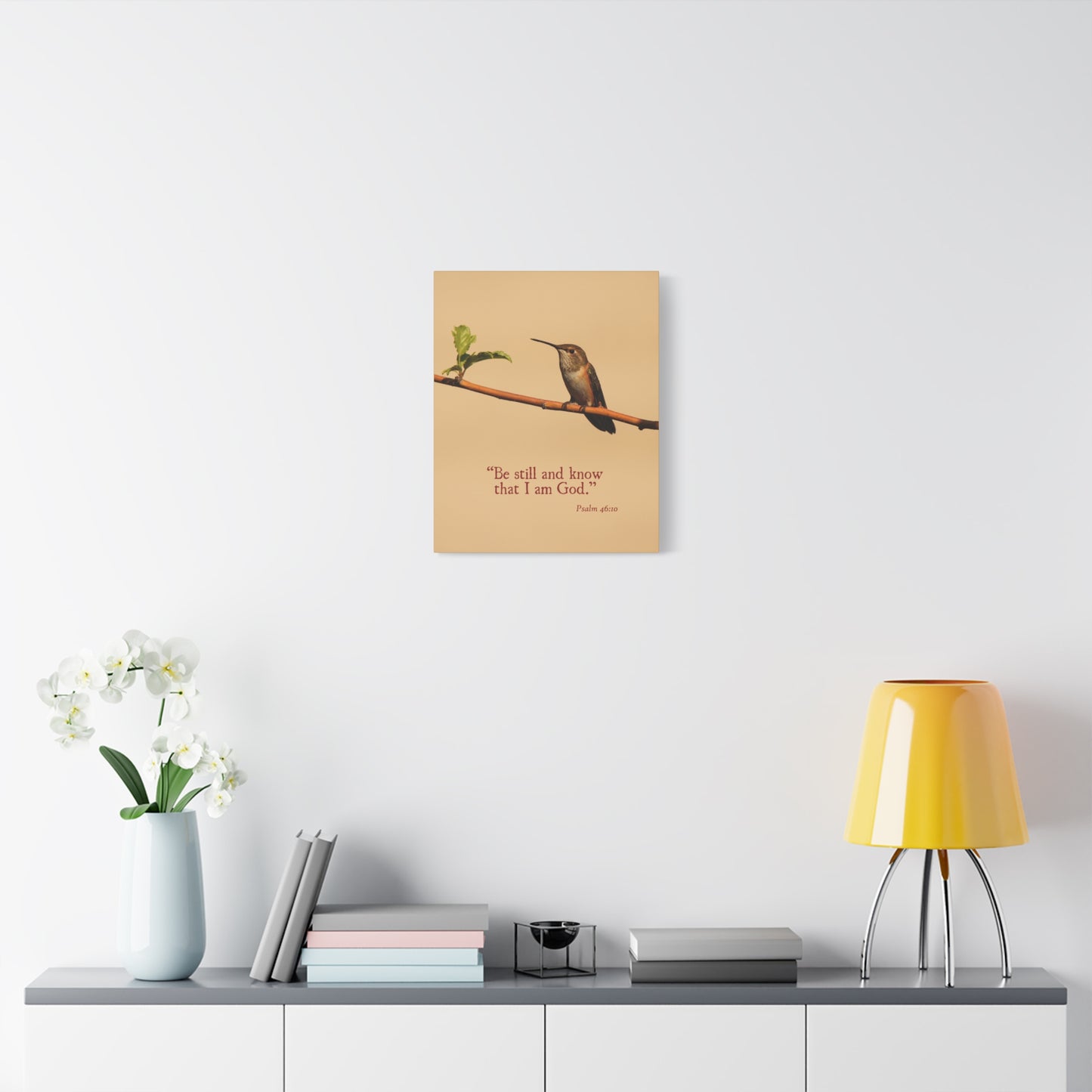 Scripture Canvas Know That I Am God Psalm 46:10 Christian Wall Art Bible Verse Print Ready to Hang