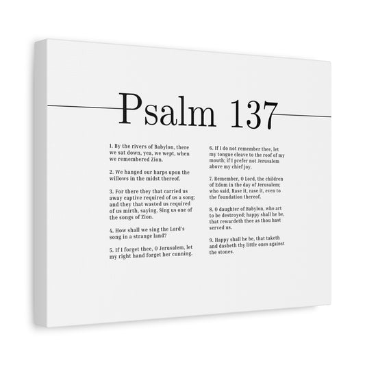 Scripture Canvas Sing The Lord's Song Psalm 137 Christian Wall Art Bible Verse Print Ready to Hang