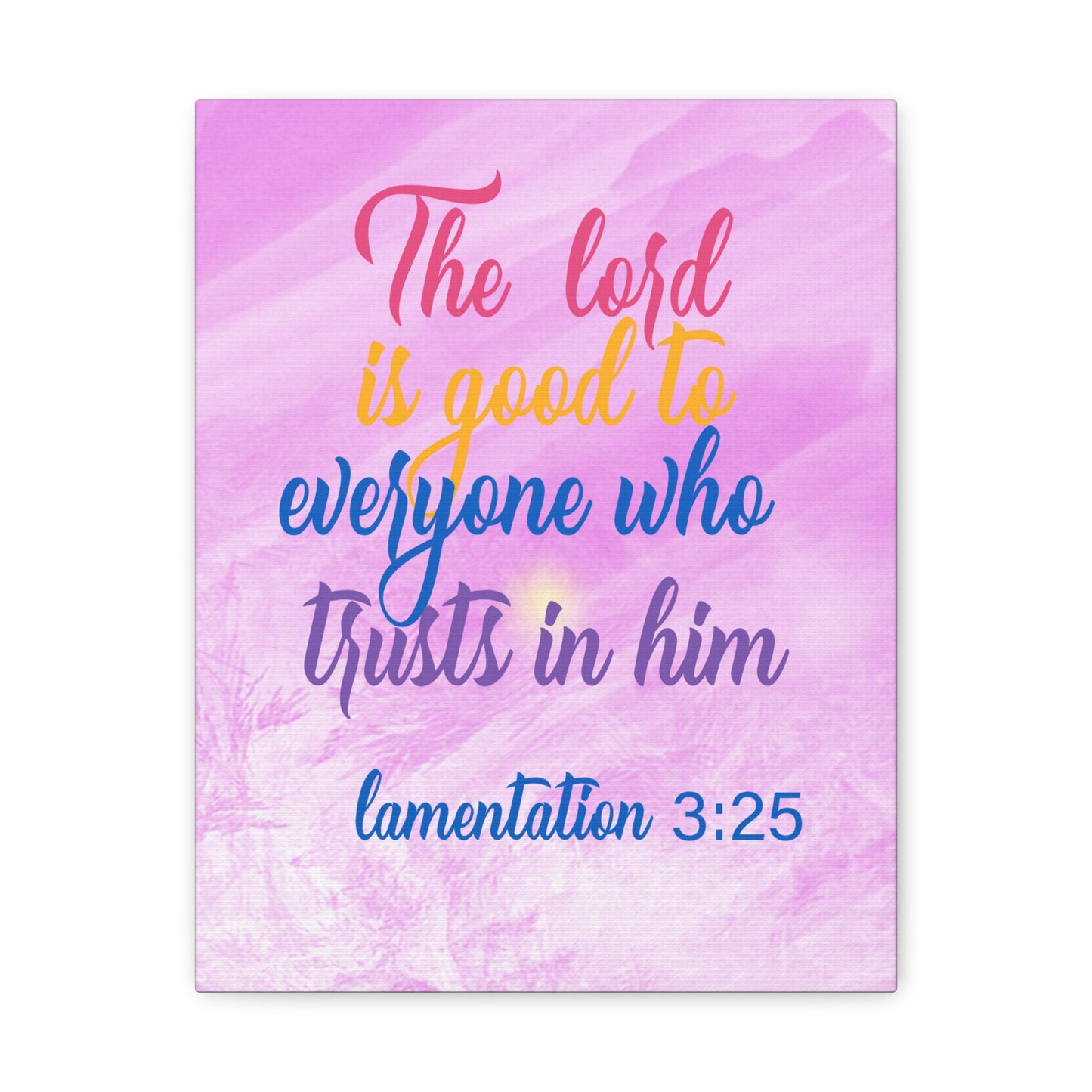 The Lord Is Good Lamentation 3:25 Christian Wall Art Bible Verse Print Ready to Hang