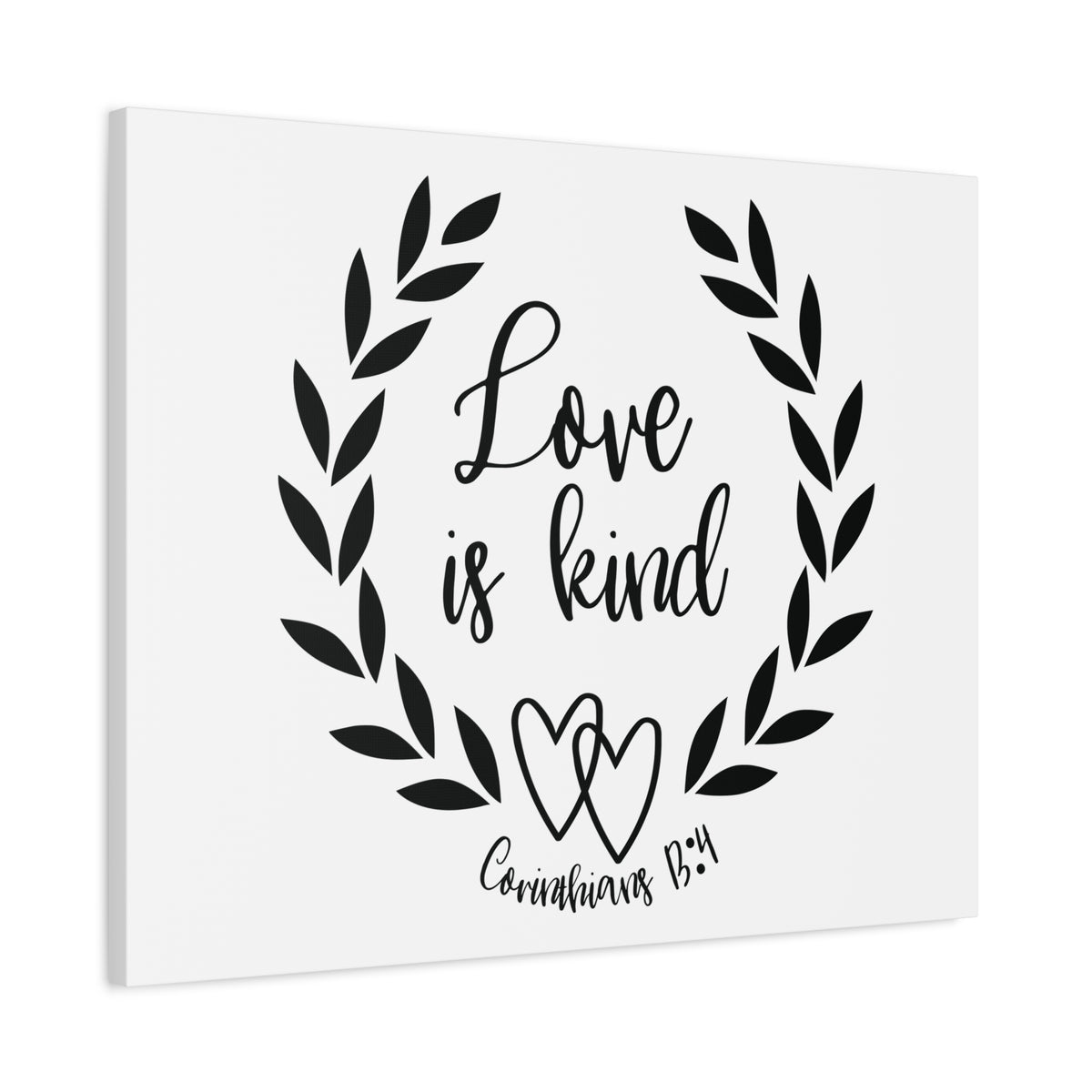 Scripture Canvas Love Is Kind Corinthians 13:4 Christian Wall Art Bible Verse Print Ready to Hang