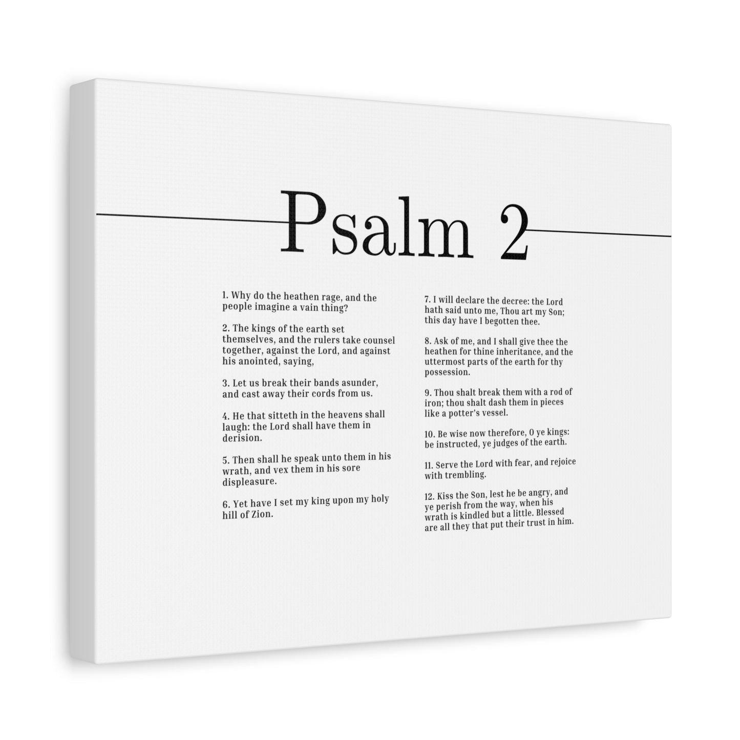 Scripture Canvas He That Sitteth In The Heavens Psalm 2 Christian Wall Art Bible Verse Print Ready to Hang