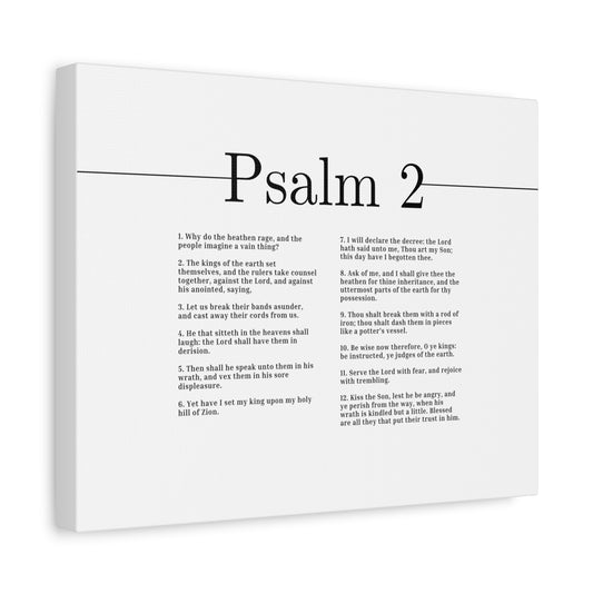 Scripture Canvas He That Sitteth In The Heavens Psalm 2 Christian Wall Art Bible Verse Print Ready to Hang