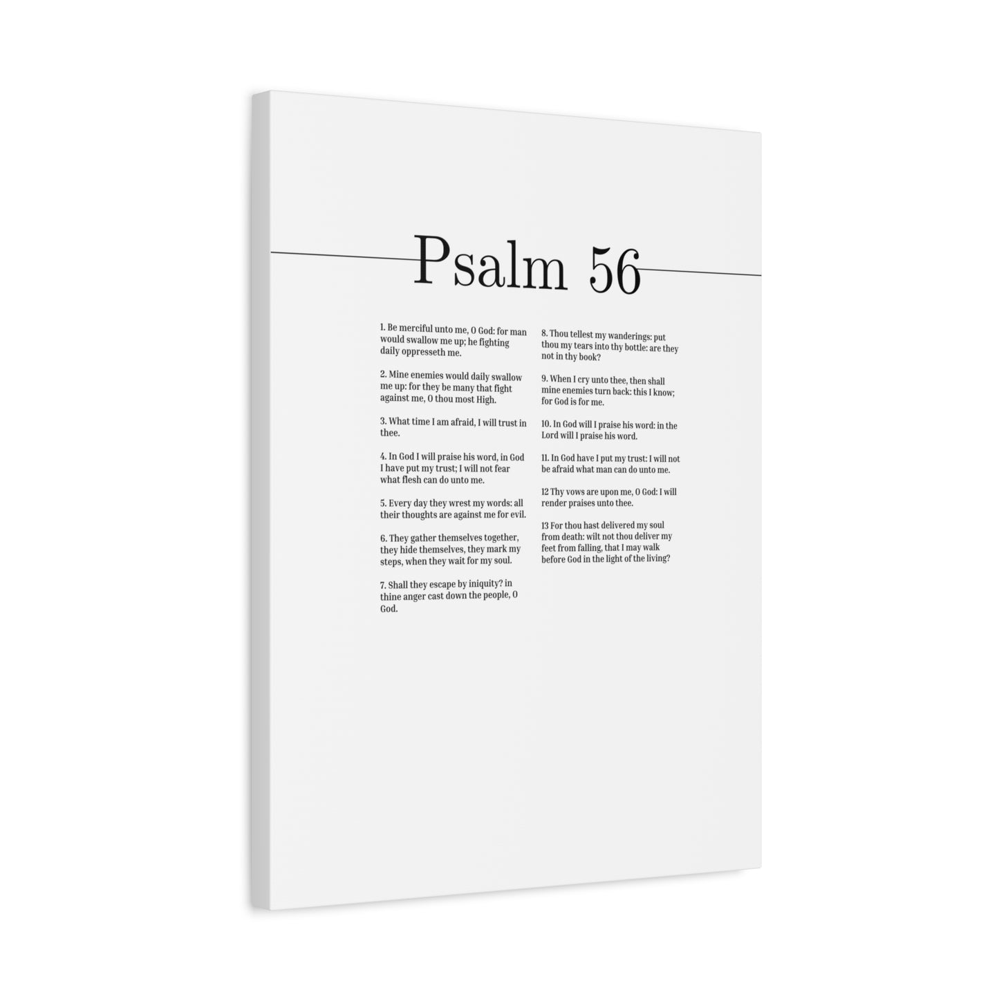 Scripture Canvas O Thou Most High Psalm 56 Christian Wall Art Bible Verse Print Ready to Hang