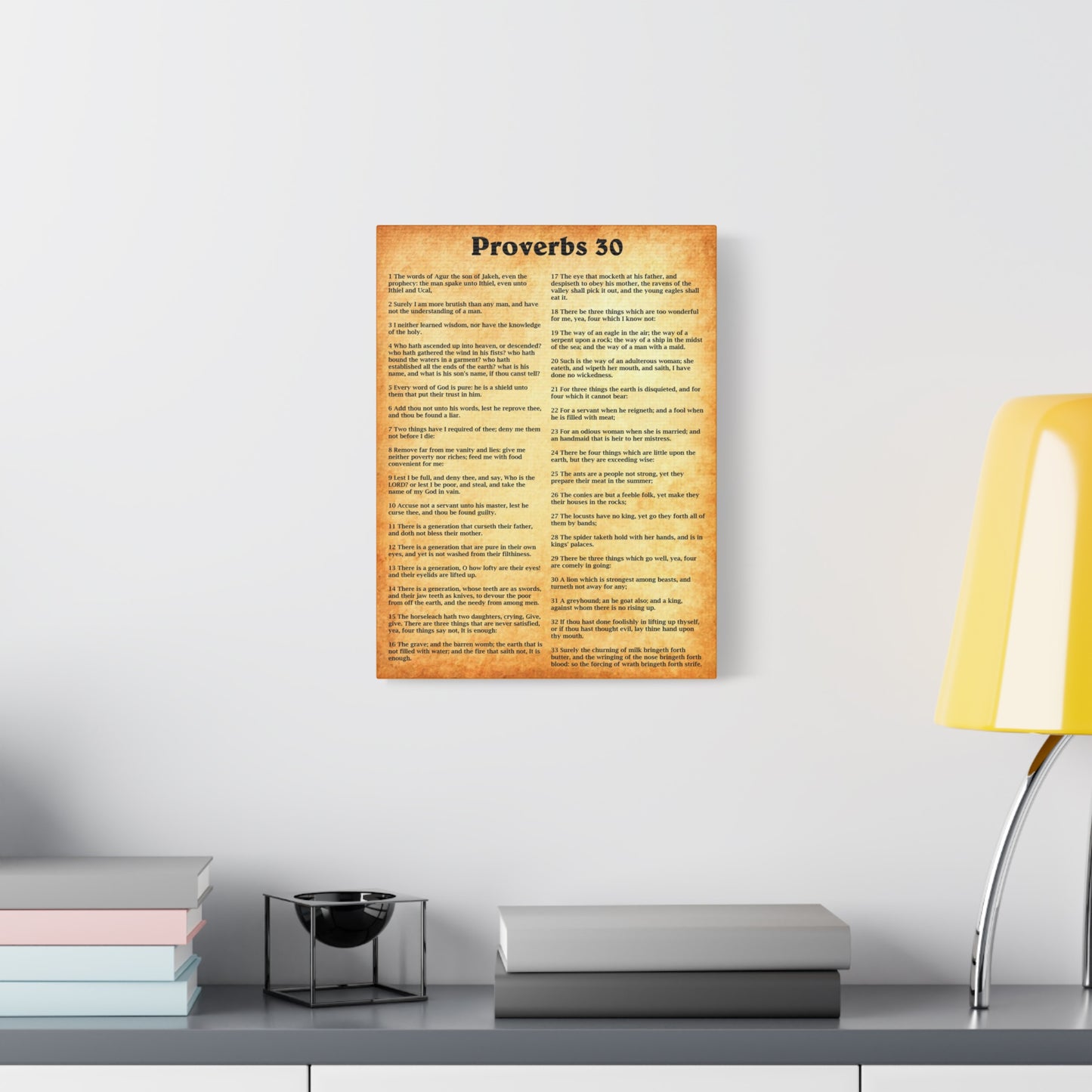 Scripture Walls Proverbs Chapter 30 Gold Bible Canvas Christian Wall Art Ready to Hang Unframed
