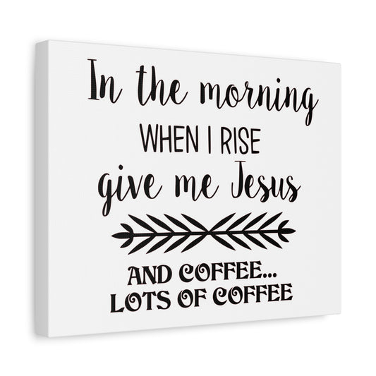 Scripture Canvas In The Morning When I Rise Psalm 59:6 Christian Wall Art Print Ready to Hang