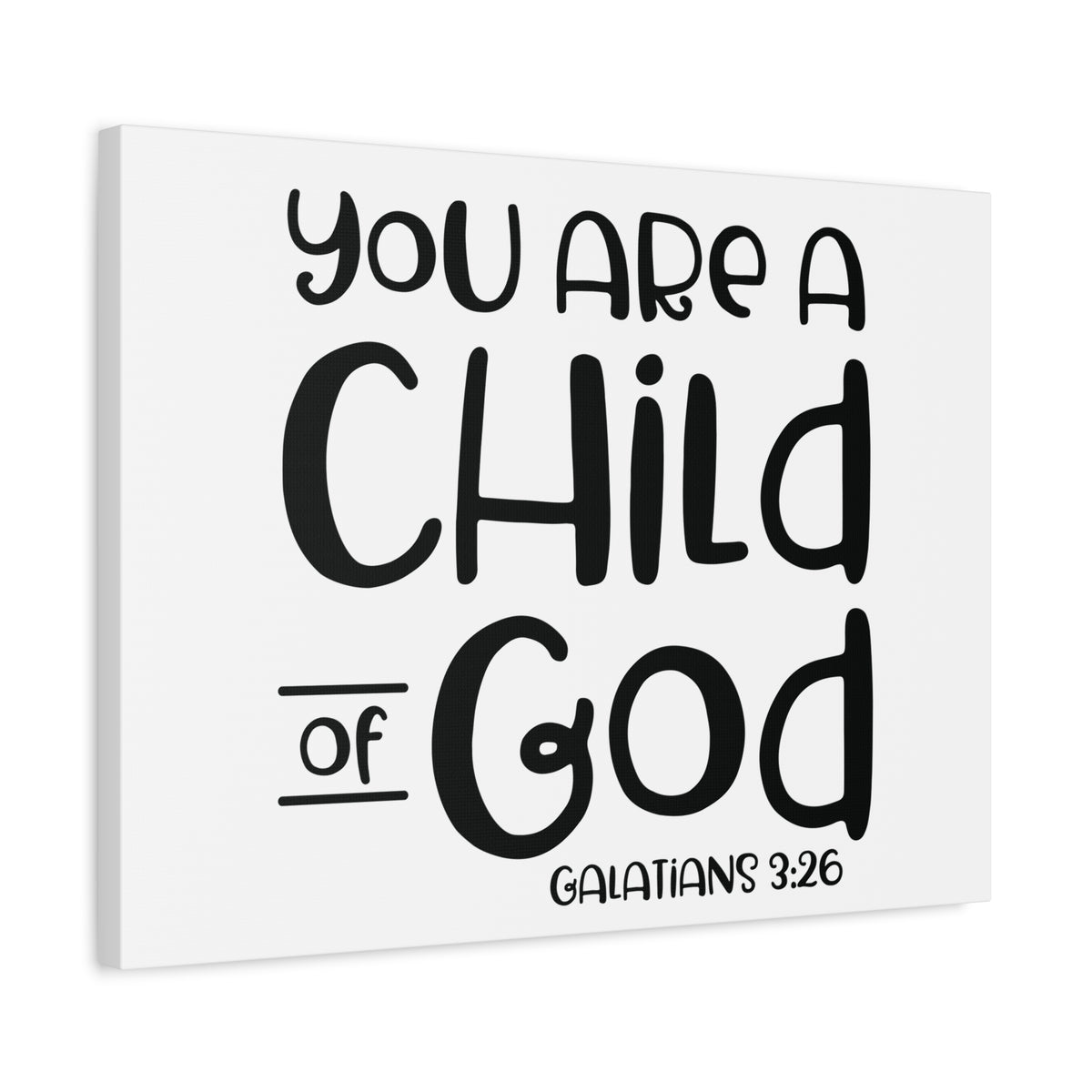 Scripture Canvas Child Of God Galatians 3:26 Christian Wall Art Bible Verse Print Ready to Hang
