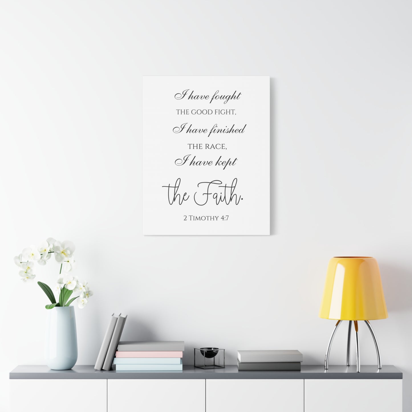 Scripture Walls 2 Timothy 4:7 I Have Kept the Faith Bible Verse Canvas Christian Wall Art Ready to Hang Unframed