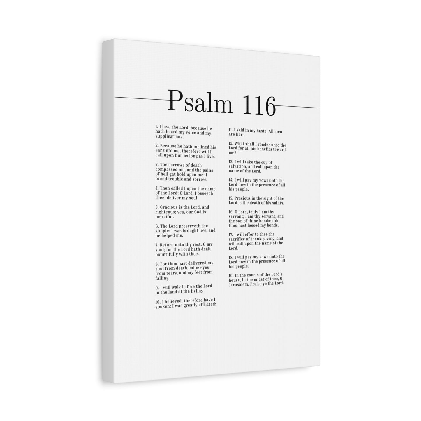 Scripture Canvas Walk Before The Lord Psalm 116 Christian Wall Art Bible Verse Print Ready to Hang
